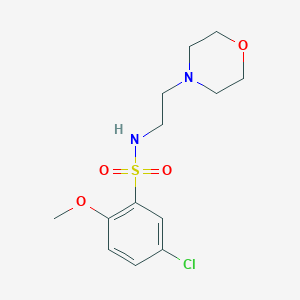 molecular formula C13H19ClN2O4S B503080 5-chloro-2-methoxy-N-(2-morpholinoethyl)benzenesulfonamide CAS No. 409357-47-7