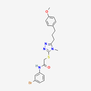 molecular formula C21H23BrN4O2S B5030809 N-(3-bromophenyl)-2-({5-[3-(4-methoxyphenyl)propyl]-4-methyl-4H-1,2,4-triazol-3-yl}sulfanyl)acetamide 