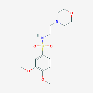 molecular formula C14H22N2O5S B503081 3,4-dimethoxy-N-[2-(4-morpholinyl)ethyl]benzenesulfonamide CAS No. 446029-12-5