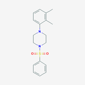 molecular formula C18H22N2O2S B503082 1-(Benzenesulfonyl)-4-(2,3-dimethylphenyl)piperazine CAS No. 349620-52-6