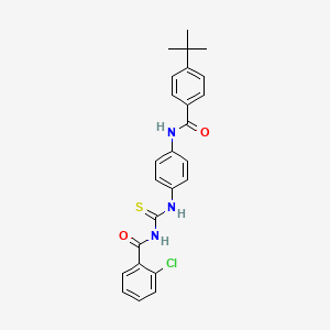 molecular formula C25H24ClN3O2S B5030903 N-[(4-{[(4-tert-butylphenyl)carbonyl]amino}phenyl)carbamothioyl]-2-chlorobenzamide 