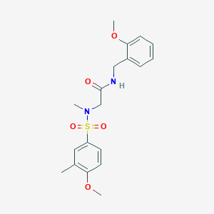 molecular formula C19H24N2O5S B5030971 N-(2-methoxybenzyl)-N~2~-[(4-methoxy-3-methylphenyl)sulfonyl]-N~2~-methylglycinamide 