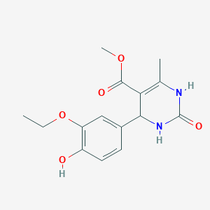 molecular formula C15H18N2O5 B5030999 Methyl 4-(3-ethoxy-4-hydroxyphenyl)-6-methyl-2-oxo-1,2,3,4-tetrahydropyrimidine-5-carboxylate 