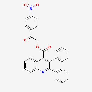 molecular formula C30H20N2O5 B5031246 [2-(4-Nitrophenyl)-2-oxoethyl] 2,3-diphenylquinoline-4-carboxylate 