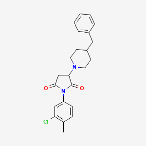 molecular formula C23H25ClN2O2 B5031346 3-(4-Benzylpiperidin-1-yl)-1-(3-chloro-4-methylphenyl)pyrrolidine-2,5-dione 