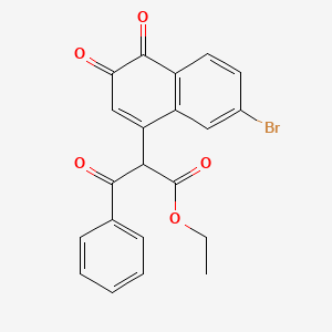 molecular formula C21H15BrO5 B5031517 Ethyl 2-(7-bromo-3,4-dioxonaphthalen-1-yl)-3-oxo-3-phenylpropanoate 