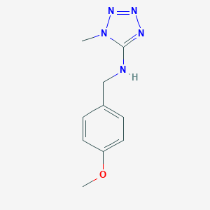 molecular formula C10H13N5O B503159 N-[(4-methoxyphenyl)methyl]-1-methyltetrazol-5-amine CAS No. 876897-81-3