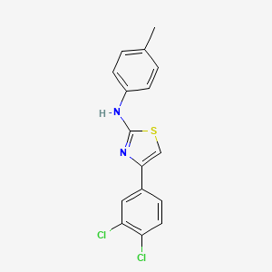 molecular formula C16H12Cl2N2S B5031600 N-[4-(3,4-DICHLOROPHENYL)-1,3-THIAZOL-2-YL]-N-(4-METHYLPHENYL)AMINE 