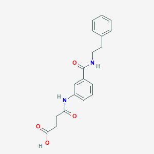 molecular formula C19H20N2O4 B5032047 4-Oxo-4-[3-(2-phenylethylcarbamoyl)anilino]butanoic acid 