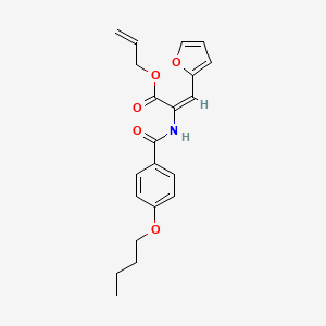 molecular formula C21H23NO5 B5032084 prop-2-enyl (E)-2-[(4-butoxybenzoyl)amino]-3-(furan-2-yl)prop-2-enoate 