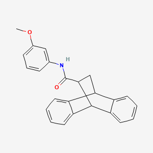 molecular formula C24H21NO2 B5032094 N-(3-methoxyphenyl)tetracyclo[6.6.2.0~2,7~.0~9,14~]hexadeca-2,4,6,9,11,13-hexaene-15-carboxamide 