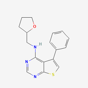 molecular formula C17H17N3OS B5032218 N-(oxolan-2-ylmethyl)-5-phenylthieno[2,3-d]pyrimidin-4-amine 