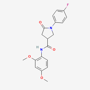 molecular formula C19H19FN2O4 B5032289 N-(2,4-dimethoxyphenyl)-1-(4-fluorophenyl)-5-oxopyrrolidine-3-carboxamide 