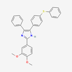 molecular formula C29H24N2O2S B5032298 2-(3,4-dimethoxyphenyl)-5-phenyl-4-[4-(phenylsulfanyl)phenyl]-1H-imidazole 