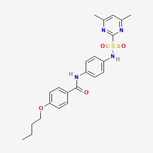 molecular formula C23H26N4O4S B5032345 4-butoxy-N-[4-[(4,6-dimethylpyrimidin-2-yl)sulfonylamino]phenyl]benzamide 