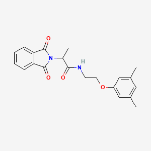 molecular formula C21H22N2O4 B5032394 N-[2-(3,5-dimethylphenoxy)ethyl]-2-(1,3-dioxo-1,3-dihydro-2H-isoindol-2-yl)propanamide 