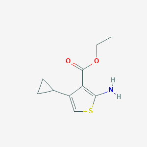 molecular formula C10H13NO2S B050325 Ethyl 2-amino-4-cyclopropylthiophene-3-carboxylate CAS No. 120109-75-3