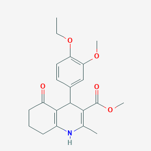 molecular formula C21H25NO5 B5032574 Methyl 4-(4-ethoxy-3-methoxyphenyl)-2-methyl-5-oxo-1,4,5,6,7,8-hexahydroquinoline-3-carboxylate CAS No. 5475-01-4