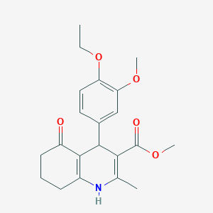 B5032574 methyl 4-(4-ethoxy-3-methoxyphenyl)-2-methyl-5-oxo-1,4,5,6,7,8-hexahydro-3-quinolinecarboxylate CAS No. 5475-01-4