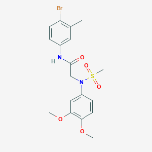 molecular formula C18H21BrN2O5S B5032645 N~1~-(4-bromo-3-methylphenyl)-N~2~-(3,4-dimethoxyphenyl)-N~2~-(methylsulfonyl)glycinamide 
