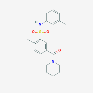 molecular formula C22H28N2O3S B5032670 N-(2,3-dimethylphenyl)-2-methyl-5-(4-methylpiperidine-1-carbonyl)benzenesulfonamide 
