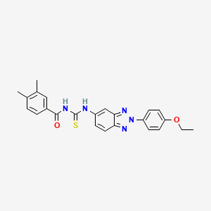 molecular formula C24H23N5O2S B5032812 N-{[2-(4-ethoxyphenyl)-2H-benzotriazol-5-yl]carbamothioyl}-3,4-dimethylbenzamide 