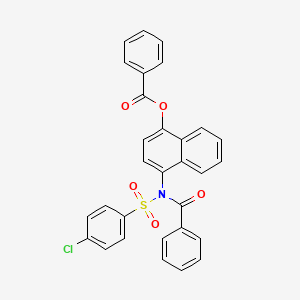 molecular formula C30H20ClNO5S B5032854 4-[N-(4-Chlorobenzenesulfonyl)benzamido]naphthalen-1-YL benzoate 