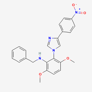molecular formula C24H22N4O4 B5032999 N-benzyl-3,6-dimethoxy-2-[4-(4-nitrophenyl)imidazol-1-yl]aniline 