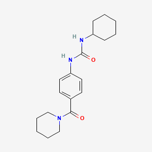 molecular formula C19H27N3O2 B5033069 N-cyclohexyl-N'-[4-(1-piperidinylcarbonyl)phenyl]urea 