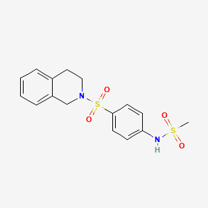 molecular formula C16H18N2O4S2 B5033182 N-[4-(3,4-dihydro-1H-isoquinolin-2-ylsulfonyl)phenyl]methanesulfonamide 