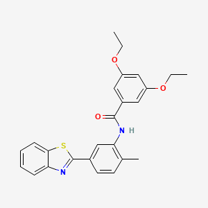 molecular formula C25H24N2O3S B5033190 N-[5-(1,3-benzothiazol-2-yl)-2-methylphenyl]-3,5-diethoxybenzamide 