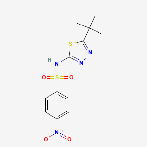 molecular formula C12H14N4O4S2 B5033274 N-(5-tert-butyl-1,3,4-thiadiazol-2-yl)-4-nitrobenzenesulfonamide 
