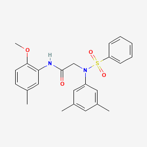 molecular formula C24H26N2O4S B5033280 N~2~-(3,5-dimethylphenyl)-N~1~-(2-methoxy-5-methylphenyl)-N~2~-(phenylsulfonyl)glycinamide 