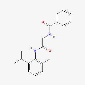 molecular formula C19H22N2O2 B5033487 N-[2-(2-methyl-6-propan-2-ylanilino)-2-oxoethyl]benzamide 