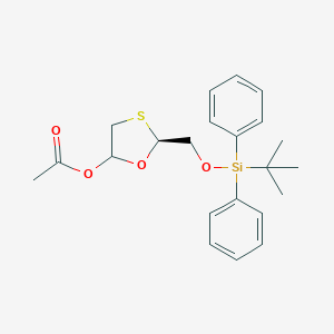 molecular formula C22H28O4SSi B050335 (2S)-2-(((tert-Butyldiphenylsilyl)oxy)methyl)-1,3-oxathiolan-5-yl acetate CAS No. 202532-88-5