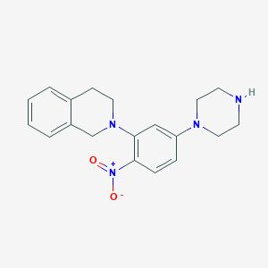 molecular formula C19H22N4O2 B5033522 2-(2-NITRO-5-PIPERAZINOPHENYL)-1,2,3,4-TETRAHYDROISOQUINOLINE 