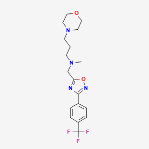 molecular formula C18H23F3N4O2 B5033541 N-methyl-3-(4-morpholinyl)-N-({3-[4-(trifluoromethyl)phenyl]-1,2,4-oxadiazol-5-yl}methyl)-1-propanamine 