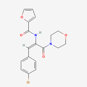 molecular formula C18H17BrN2O4 B5033565 N-[(E)-1-(4-bromophenyl)-3-morpholin-4-yl-3-oxoprop-1-en-2-yl]furan-2-carboxamide 