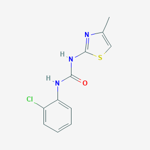 molecular formula C11H10ClN3OS B503358 N-(2-chlorophenyl)-N'-(4-methyl-1,3-thiazol-2-yl)urea 