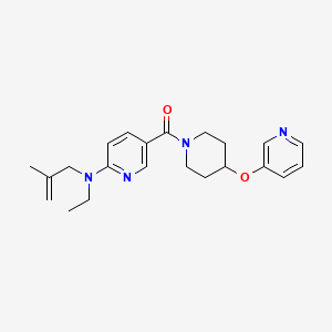 molecular formula C22H28N4O2 B5033592 N-ethyl-N-(2-methyl-2-propen-1-yl)-5-{[4-(3-pyridinyloxy)-1-piperidinyl]carbonyl}-2-pyridinamine 