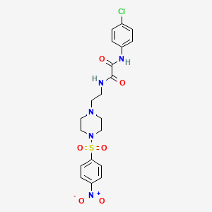 molecular formula C20H22ClN5O6S B5033745 N-(4-chlorophenyl)-N'-(2-{4-[(4-nitrophenyl)sulfonyl]piperazin-1-yl}ethyl)ethanediamide CAS No. 400737-77-1