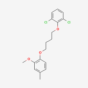 molecular formula C18H20Cl2O3 B5033800 1,3-dichloro-2-[4-(2-methoxy-4-methylphenoxy)butoxy]benzene 