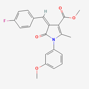molecular formula C21H18FNO4 B5033881 methyl (4Z)-4-(4-fluorobenzylidene)-1-(3-methoxyphenyl)-2-methyl-5-oxo-4,5-dihydro-1H-pyrrole-3-carboxylate 
