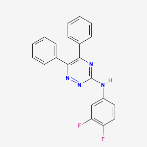 molecular formula C21H14F2N4 B5033998 N-(3,4-difluorophenyl)-5,6-diphenyl-1,2,4-triazin-3-amine 