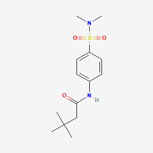 molecular formula C14H22N2O3S B5034133 N-[4-(dimethylsulfamoyl)phenyl]-3,3-dimethylbutanamide 
