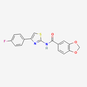 molecular formula C17H11FN2O3S B5034176 N-[4-(4-fluorophenyl)-1,3-thiazol-2-yl]-1,3-benzodioxole-5-carboxamide 