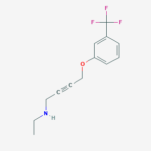 molecular formula C13H14F3NO B5034311 N-ethyl-4-[3-(trifluoromethyl)phenoxy]but-2-yn-1-amine 