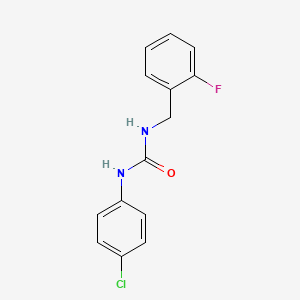 molecular formula C14H12ClFN2O B5034338 N-(4-chlorophenyl)-N'-(2-fluorobenzyl)urea 