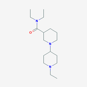 molecular formula C17H33N3O B5034380 N,N-diethyl-1-(1-ethylpiperidin-4-yl)piperidine-3-carboxamide 