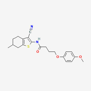 molecular formula C21H24N2O3S B5034394 N-(3-cyano-6-methyl-4,5,6,7-tetrahydro-1-benzothien-2-yl)-4-(4-methoxyphenoxy)butanamide 